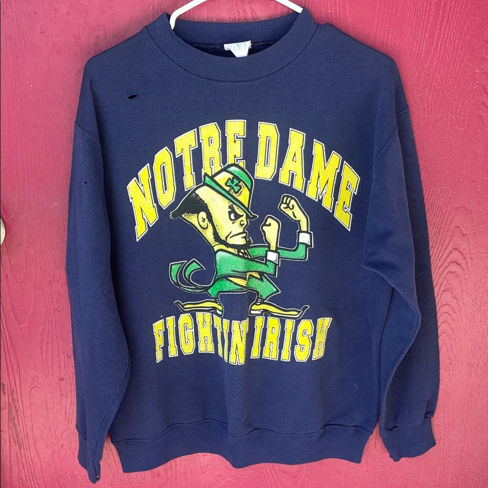 Notre Dame vintage Fighting Irish Navy Blue Sweatshirt